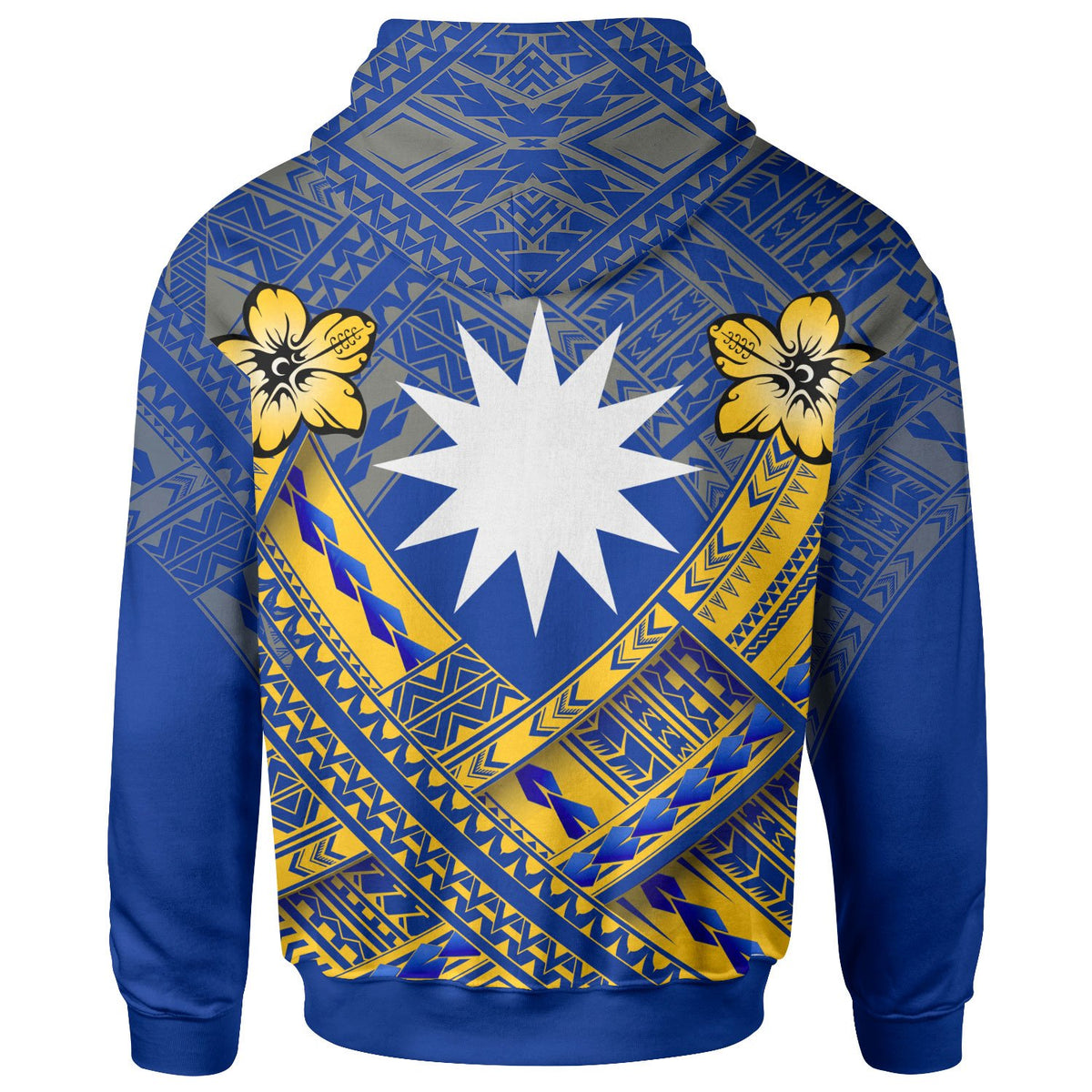 Nauru Polynesian Hoodie Nauru Flag Camisole Hibiscus Style - Polynesian Pride
