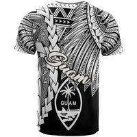 Guam Polynesian Custom T Shirt Tribal Wave Tattoo White - Polynesian Pride