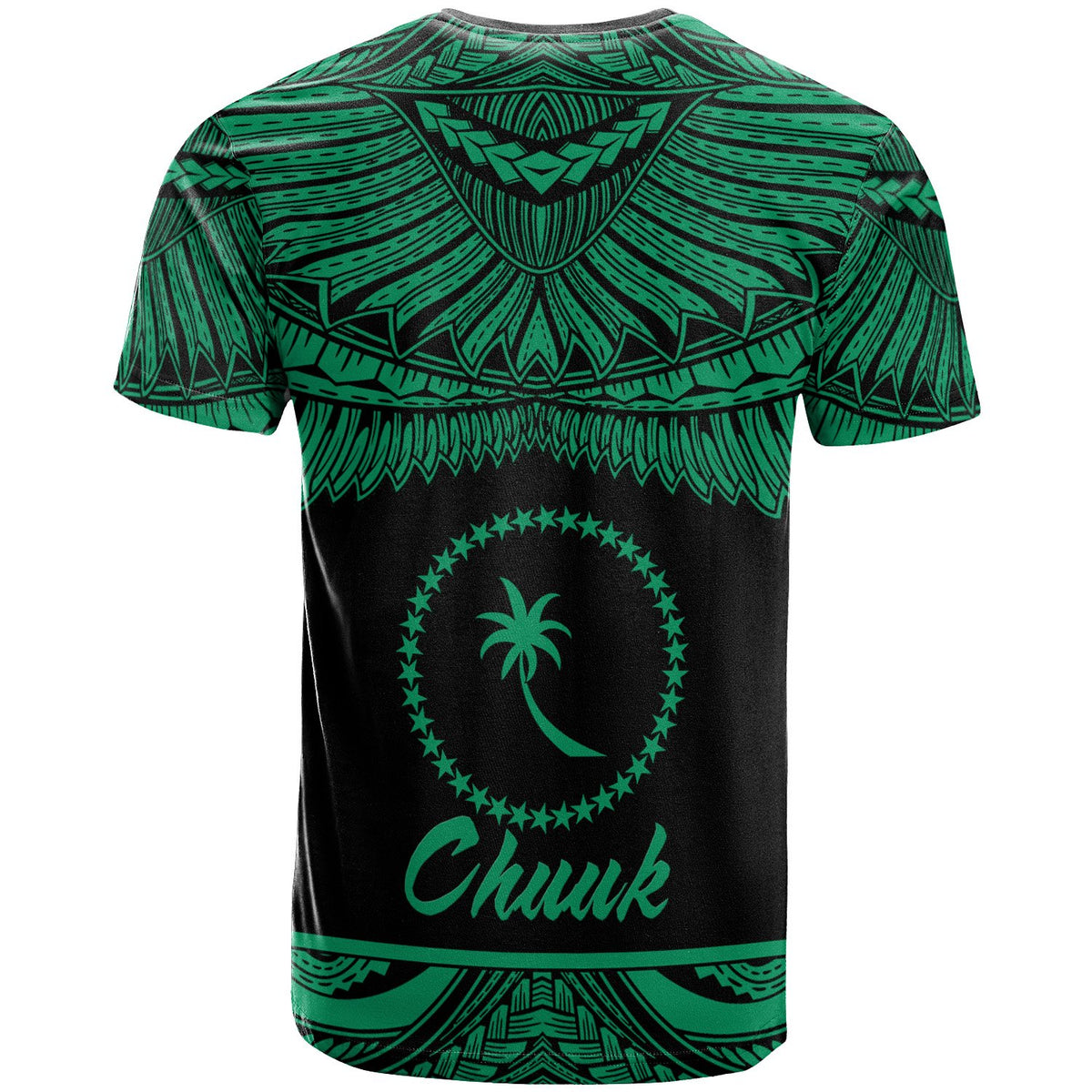 Chuuk Polynesian T Shirt Chuuk Pride Green Version - Polynesian Pride