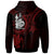 New Caledonia Custom Zip up Hoodie Red Turtle - Polynesian Pride