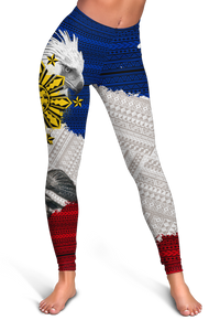 Philippines Filipino Tribal Eagle Women Legging - LT2 White - Polynesian Pride
