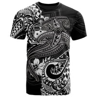Samoa T Shirt White Shark Polynesian Tattoo Unisex White - Polynesian Pride