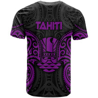 Tahiti Polynesian Custom T Shirt Tahiti Spirit Purple - Polynesian Pride