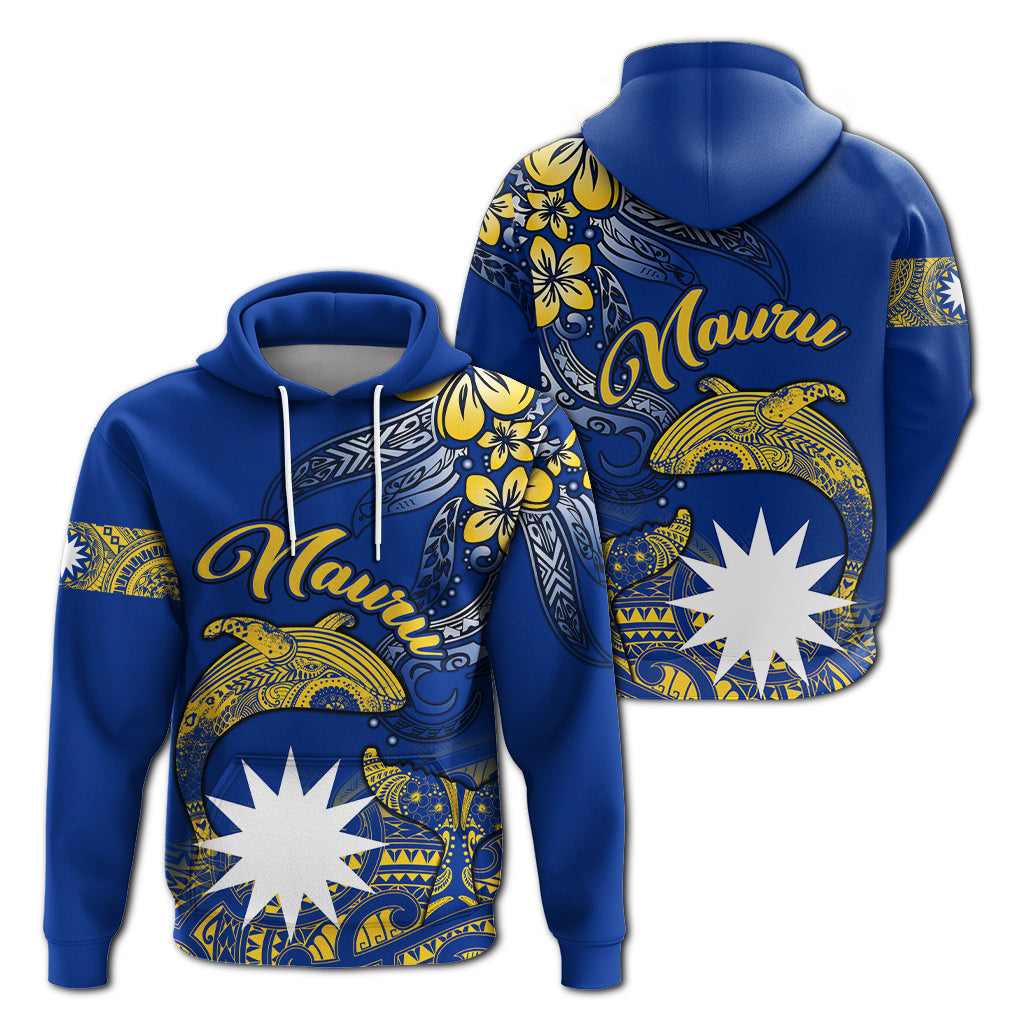 Nauru Independence The Way of Water Hoodie LT2 Hoodie BLUE - Polynesian Pride