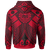 Tahiti Zip up Hoodie Red Seal with Polynesian Tattoo - Polynesian Pride