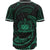 Samoa Polynesian Baseball Shirt - Green Tribal Wave - Polynesian Pride