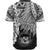 Hawaii Polynesian Baseball Shirt - Tribal Wave Tattoo White - Polynesian Pride