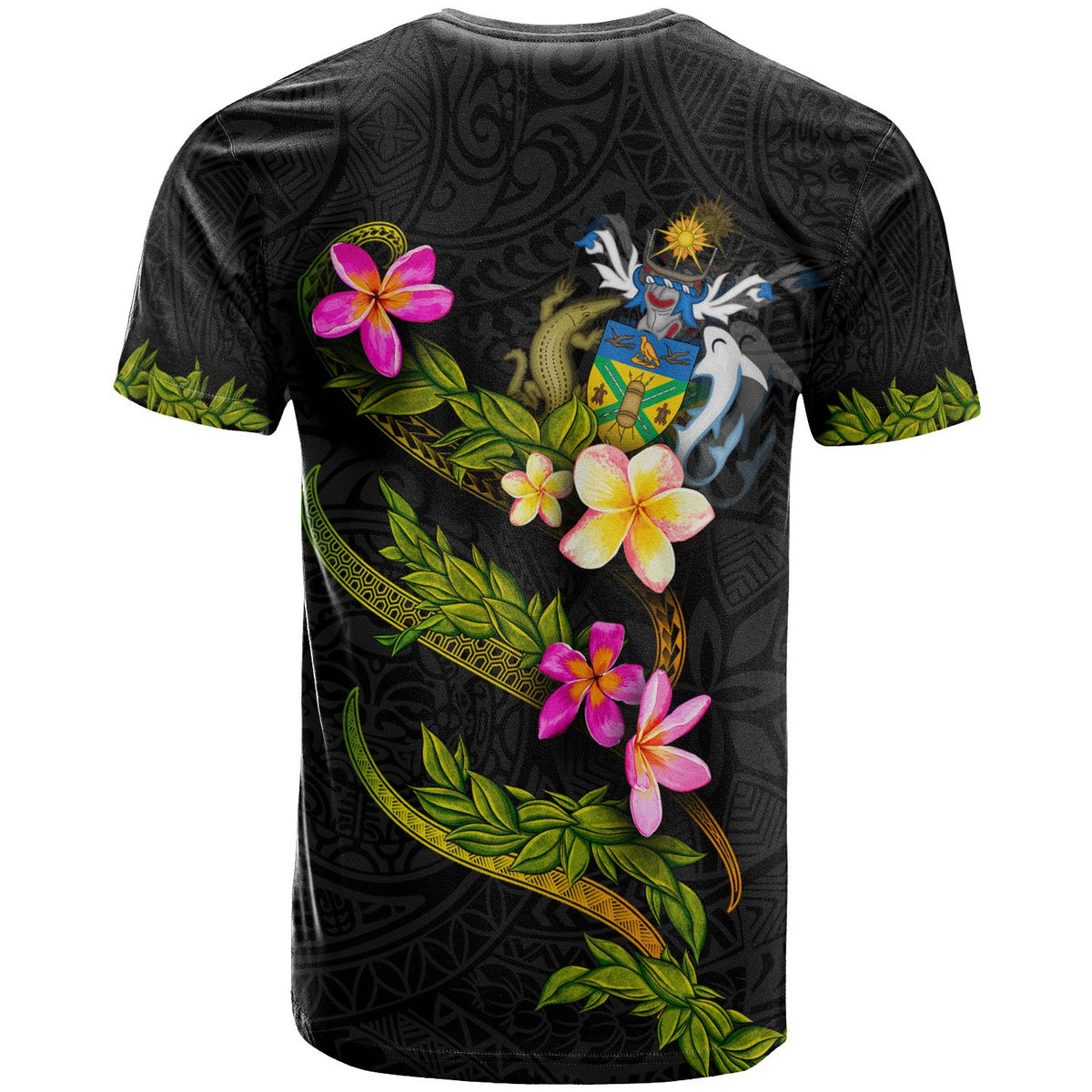 Solomon Islands Polynesian T Shirt Plumeria Tribal - Polynesian Pride