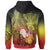 Custom Kosrae Zip up Hoodie Humpback Whale with Tropical Flowers (Yellow) - Polynesian Pride