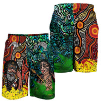 Australia Aboriginal Kangaroo Combine New Zealand Maori Kiwi Bird Men Short - LT2 - Polynesian Pride