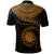 Nauru Polynesian Custom Polo Shirt Nauru Waves (Golden) - Polynesian Pride