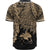 Papua New Guinea Polynesian Baseball Shirt - Tribal Wave Tattoo Gold - Polynesian Pride