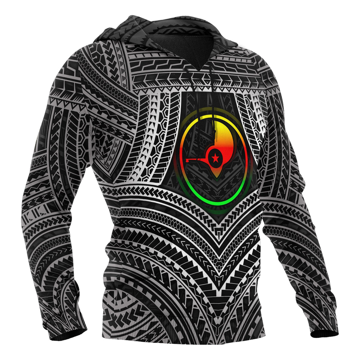 YAP Polynesian Hoodie Yap Flag Reggae Color - Polynesian Pride