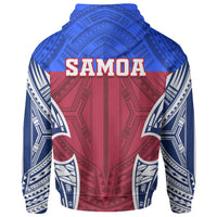 Samoa Polynesian Hoodie Samoan Pattern With Seal - Polynesian Pride
