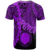 Northern Mariana Islands Polynesian T Shirt Tribal Wave Tattoo Purple - Polynesian Pride