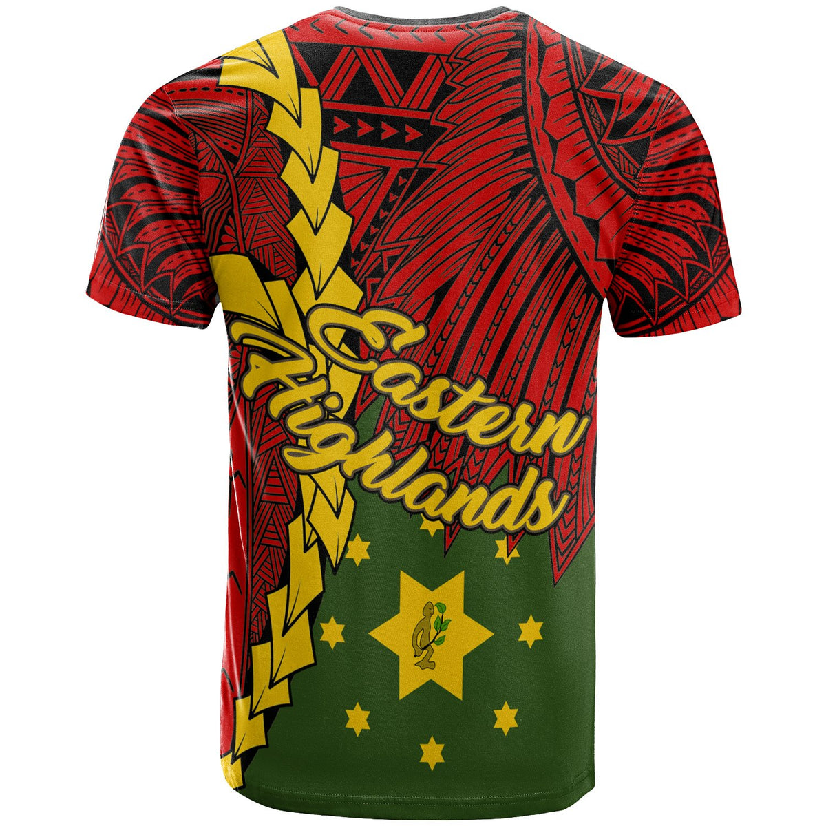 Papua New Guinea Eastern Highlands Province Polynesian T Shirt Tribal Wave Tattoo - Polynesian Pride