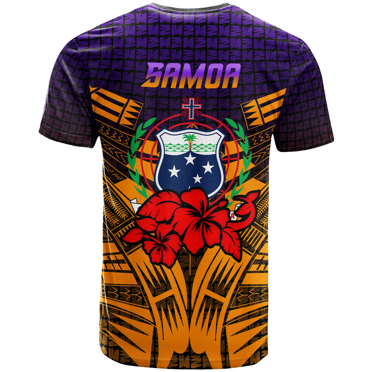 Custom Samoa T Shirt Hibiscus With Tribal LT12 - Polynesian Pride