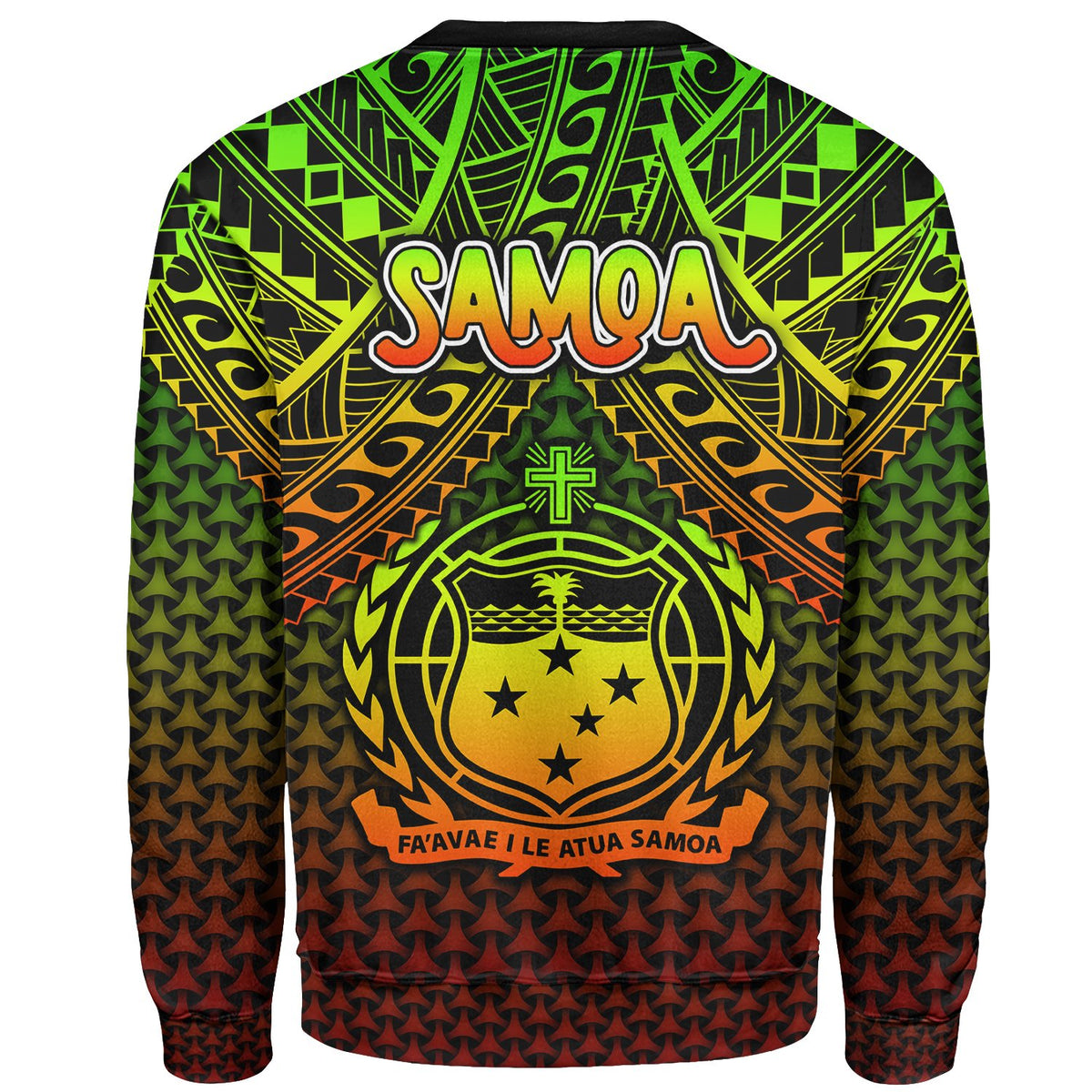 Polynesian Samoa SweatShirt - Reggae Vintage Polynesian Patterns - Polynesian Pride