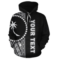 Chuuk Polynesian Custom Hoodie Black Line - Polynesian Pride