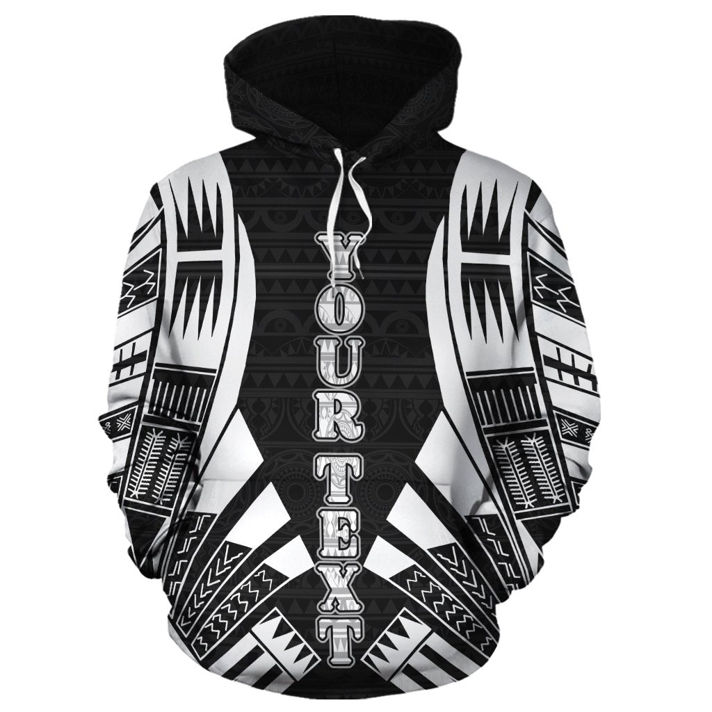 Nauru Polynesian Custom Hoodie Black Tattoo - Polynesian Pride