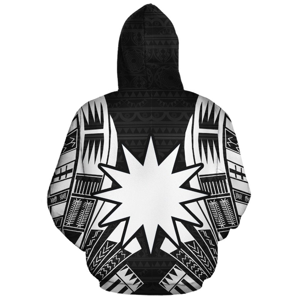 Nauru Polynesian Custom Hoodie Black Tattoo - Polynesian Pride