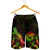 American Samoa Polynesian Men's Shorts - Turtle With Blooming Hibiscus Reggae - Polynesian Pride