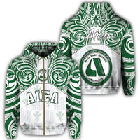 hawaiiZipper Hoodie Kanaka Aiea High School Zipper Hoodie Demodern Style Unisex White - Polynesian Pride