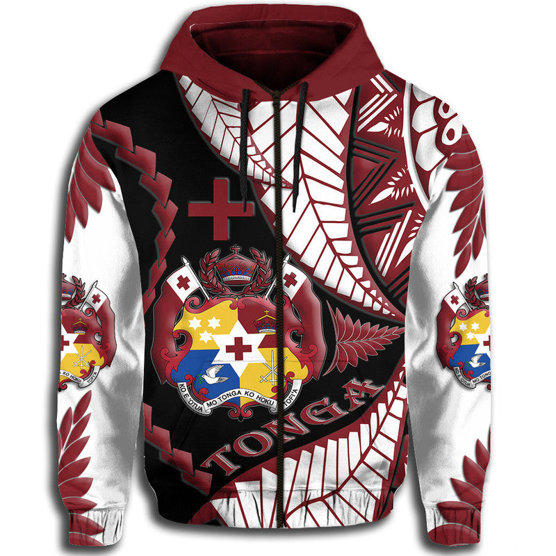 Custom Tonga Hoodie Emancipation Day Kupesi Pattern No.3 LT9 Zip Hoodie - Polynesian Pride