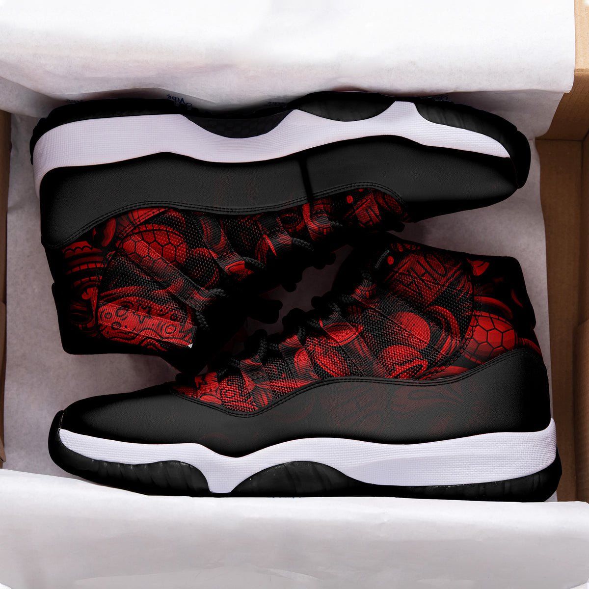 Hawaii Sneaker J.11 Hawaii Cartoon Style No.3 LT6 Red - Polynesian Pride