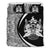 Hawaiian Tiki Polynesian Bedding Set Circle Style White Black - Polynesian Pride