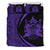 Hawaiian Tiki Polynesian Bedding Set Circle Style Purple Black - Polynesian Pride