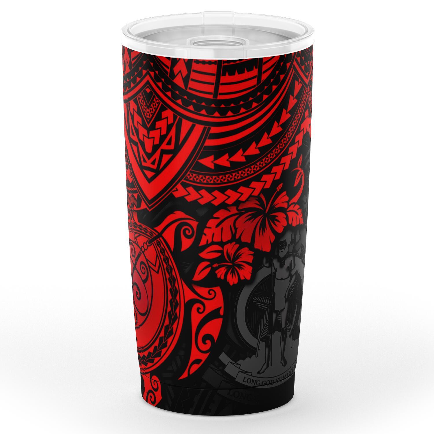 Vanuatu Polynesian Tumbler - Red - Polynesian Turtle One Style Black - Polynesian Pride
