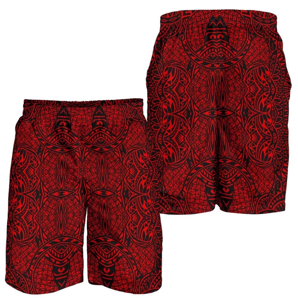 Polynesian Lauhala Mix Red Men's Short Red - Polynesian Pride