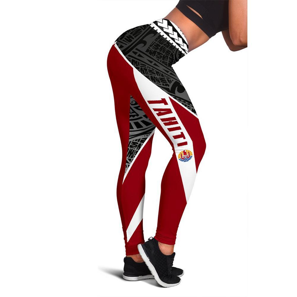 Tahiti Active 2nd Leggings A16 Red - Polynesian Pride