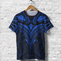 Polynesian T Shirt Micronesian Tattoo (Blue) A16 Unisex Blue - Polynesian Pride
