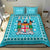 Fiji Bedding Set Pattern - Fijian Tapa Pattern Turquoise LT13 - Polynesian Pride