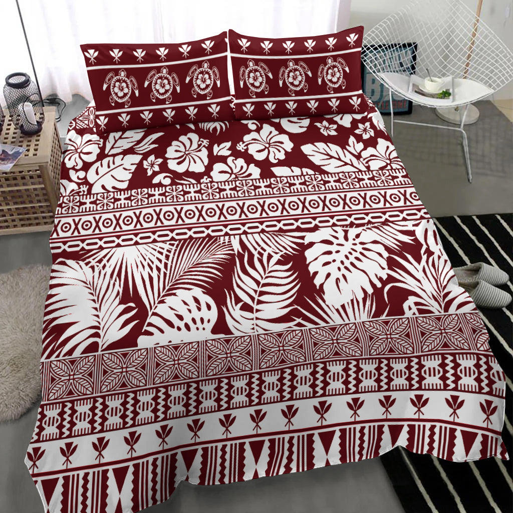 Hawaii Bedding Set Pattern Version Special Red LT13 - Polynesian Pride