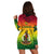 Vanuatu Peaceful Hoodie Dress - Independence Anniversary LT13 - Polynesian Pride