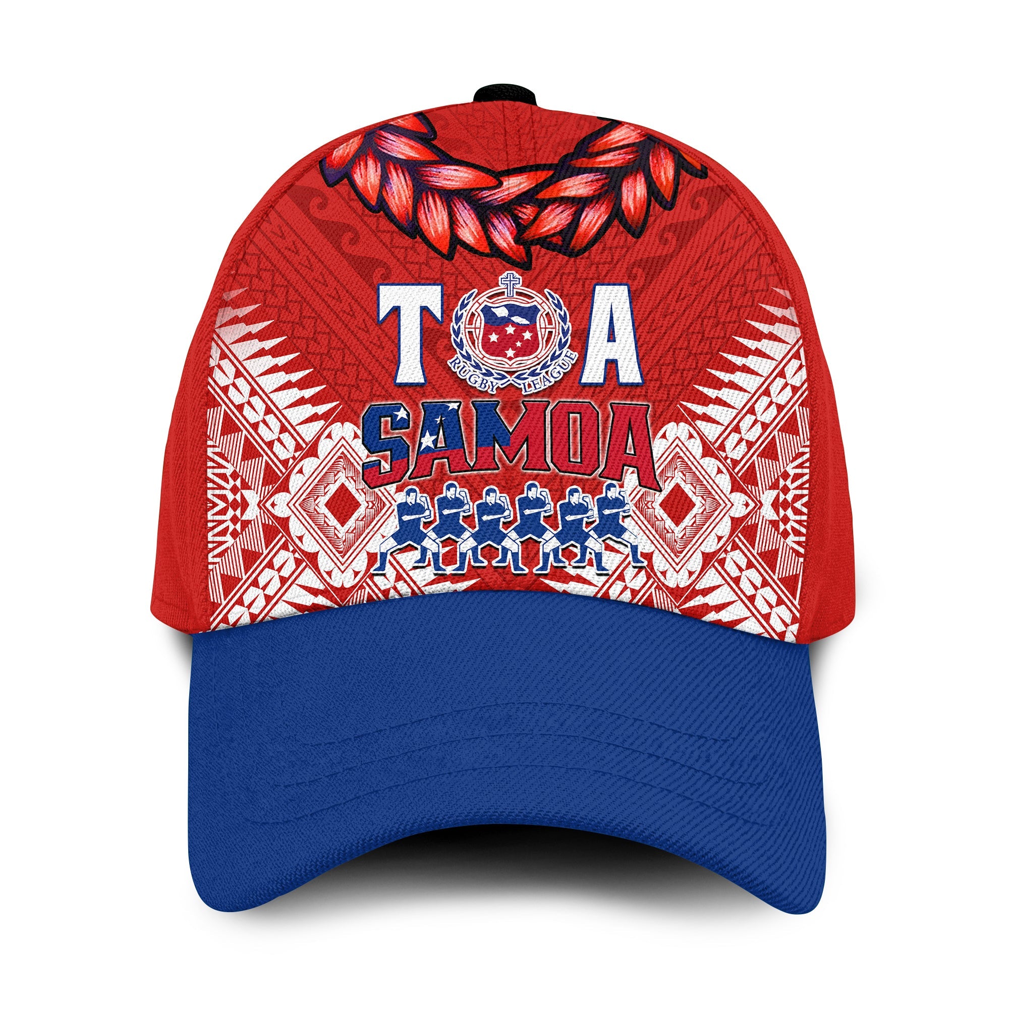 Toa Samoa Rugby Classic Cap Manu Siva Tau Style Ulafala Ver.09 LT13 Classic Cap Universal Fit Red - Polynesian Pride