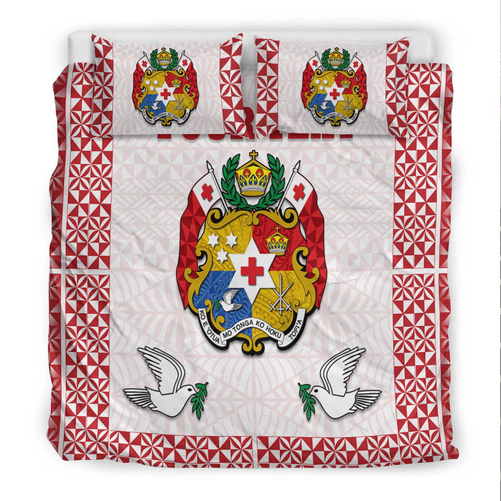(Custom Personalised) Tonga Bedding Set Special Coat Of Arms LT13 - Polynesian Pride