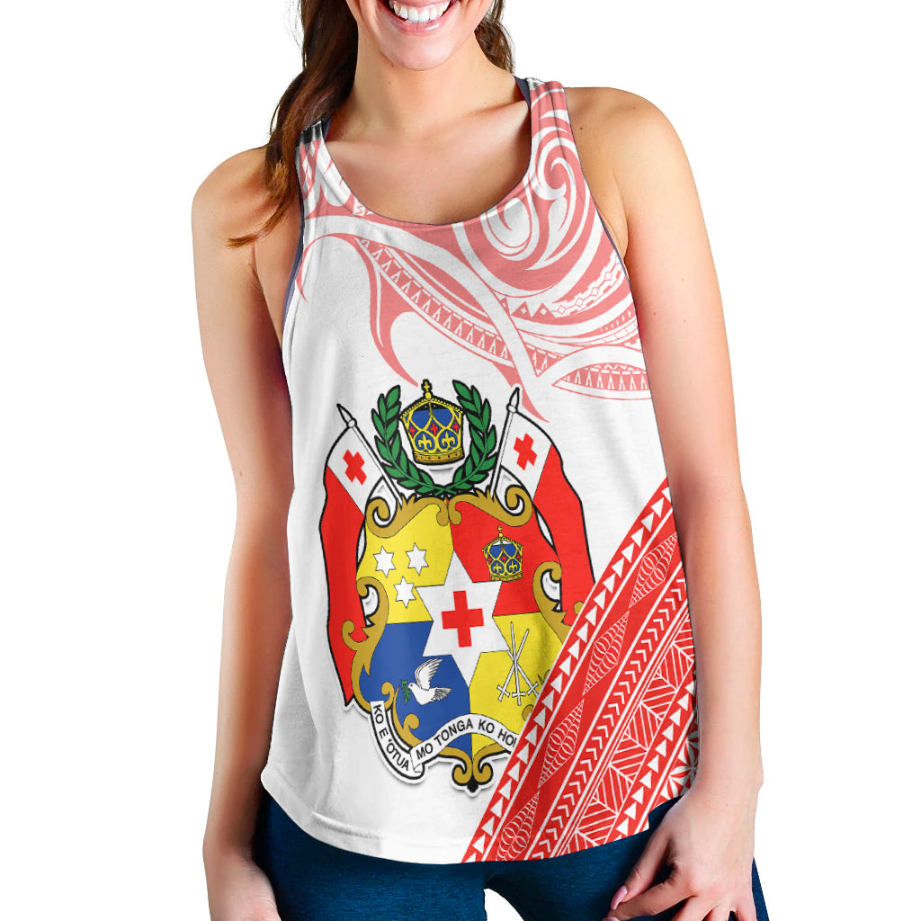 Tonga Women Racerback Tank Tongan Pattern Blithesome LT13 - Polynesian Pride