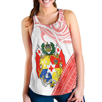Tonga Women Racerback Tank Tongan Pattern Blithesome LT13 - Polynesian Pride