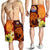 Tahiti Custom Personalised Men's Shorts - Tribal Tuna Fish Orange - Polynesian Pride