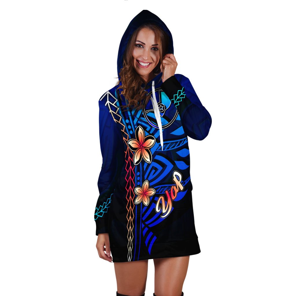 Yap Hoodie Dress - Vintage Tribal Mountain - Polynesian Pride
