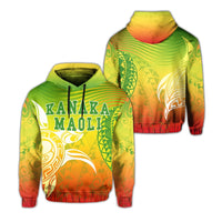 Kanaka Maoli Polynesian Hoodie Turtle Style Unisex Green - Polynesian Pride