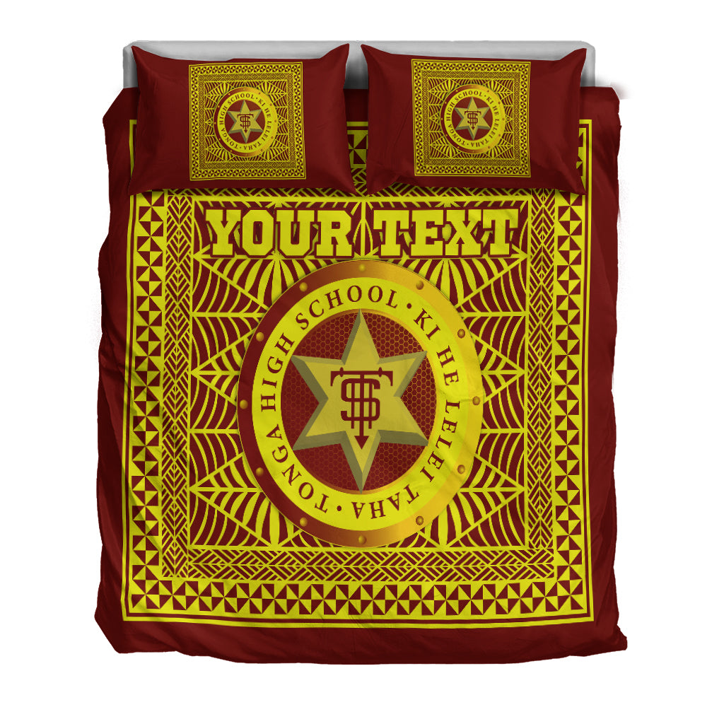 (Custom Personalised) Tonga High School Bedding Set Tonga Pattern LT4 - Polynesian Pride