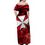 (Custom Personalised) Wallis et Futuna Off Shoulder Long Dress Hibiscus Flowers Red LT13 - Polynesian Pride