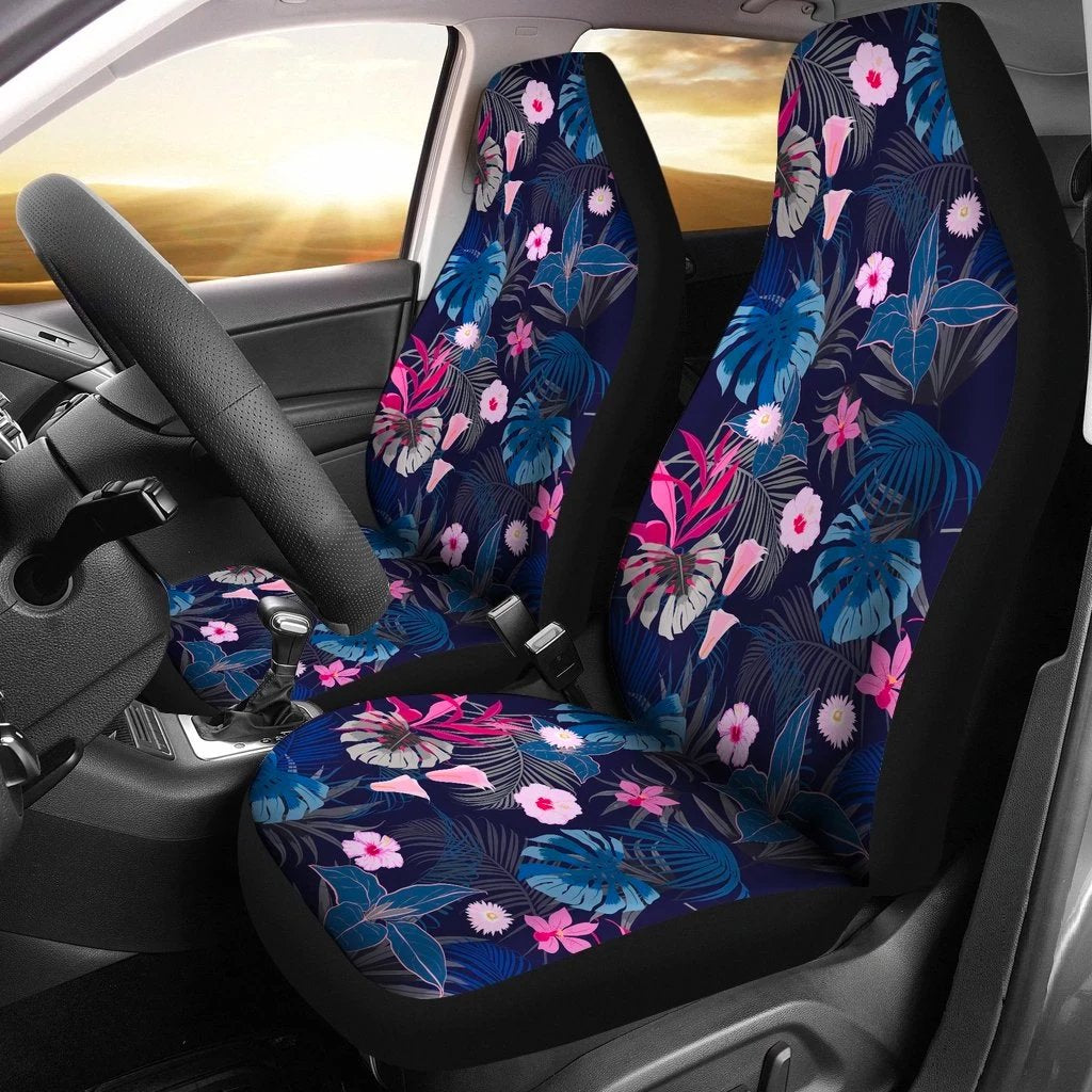 Hawaii Tropical Palm Tree And Flower Car Seat Cover - Polynesian Pride