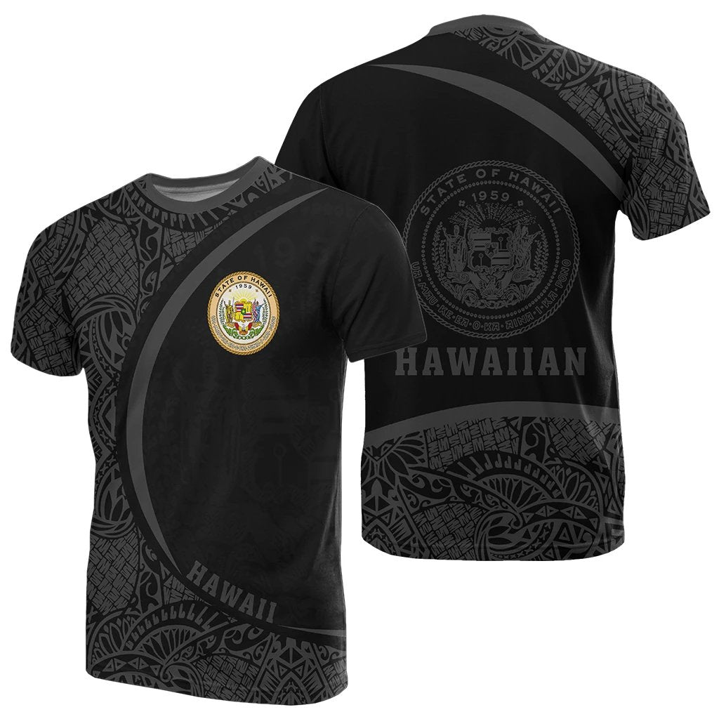 Hawaii Polynesian T Shirt Gray Round Style Unisex Gray - Polynesian Pride