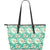 Hawaii Tropical Blue Large Leather Tote Blue - Polynesian Pride